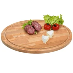 TAGLIERE ROTONDO PIATTO VASSOIO IN LEGNO DI FAGGIO DIAMETRO 30CM SALUMI FORMAGGI