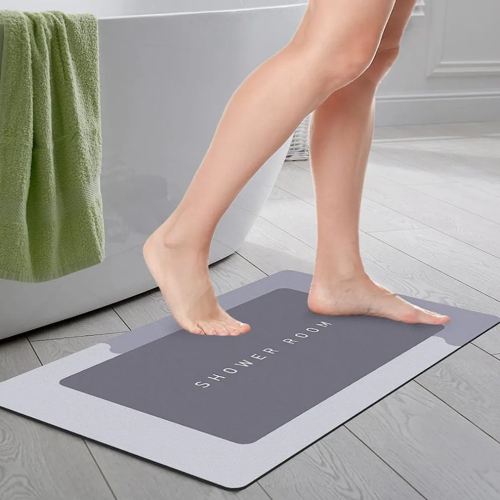 TAPPETINO DA BAGNO ANTISCIVOLO ASSORBENTE DIATOMITE CASA CUCINA CAMERA 40X60 CM