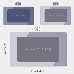 TAPPETINO DA BAGNO ANTISCIVOLO ASSORBENTE DIATOMITE CASA CUCINA CAMERA 40X60 CM