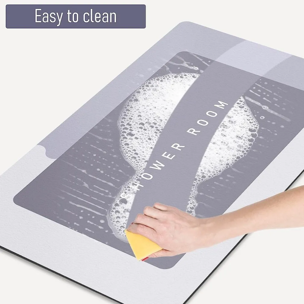 TAPPETINO DA BAGNO ANTISCIVOLO ASSORBENTE DIATOMITE CASA CUCINA CAMERA 40X60 CM