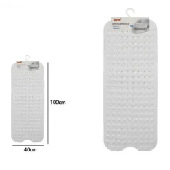 TAPPETINO PER VASCA ANTISCIVOLO 100 X 40 CM TAPPETO DOCCIA IN PVC 79738 BIANCA