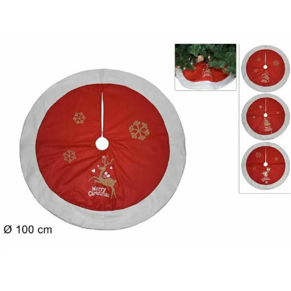 TAPPETO ALBERO DI NATALE GONNA COPERTURA SOTTOALBERO NATALE 100CM VARI MODELLI
