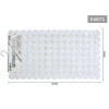 TAPPETO ANTISCIVOLO CERCHI BIANCO VASCA DOCCIA RETTANGOLARE BAGNO 38X68CM 54071