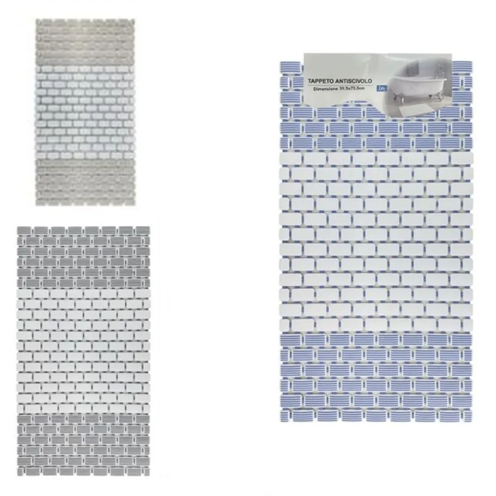 TAPPETO ANTISCIVOLO DA VASCA BAGNO DOCCIA 39,5X73,5CM EFFETTO MATTONCINI BICOLORE 10800