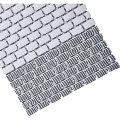 TAPPETO ANTISCIVOLO DA VASCA BAGNO DOCCIA 39,5X73,5CM EFFETTO MATTONCINI BICOLORE 10800