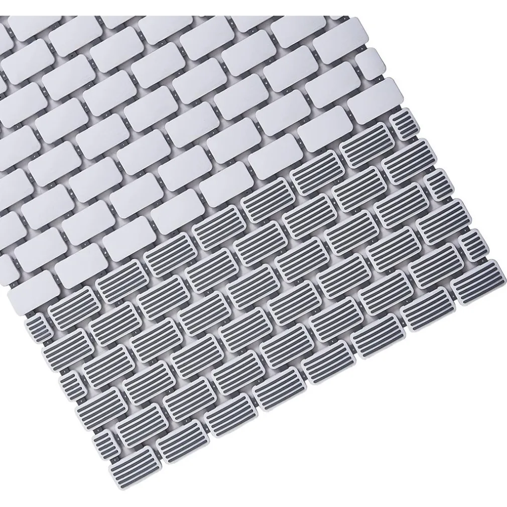 TAPPETO ANTISCIVOLO DA VASCA BAGNO DOCCIA 39,5X73,5CM EFFETTO MATTONCINI BICOLORE 10800