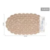 TAPPETO ANTISCIVOLO OVALE CON CONCHIGLIE BEIGE VASCA BAGNO DOCCIA 67X37CM 54039