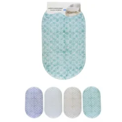 TAPPETO ANTISCIVOLO TAPPETINO PER VASCA BAGNO DOCCIA 38.5X68.5CM OVALE COLORATO 87559