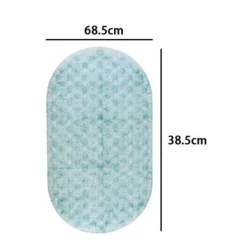 TAPPETO ANTISCIVOLO TAPPETINO PER VASCA BAGNO DOCCIA 38.5X68.5CM OVALE COLORATO 87559