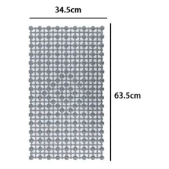 TAPPETO ANTISCIVOLO TAPPETINO PER VASCA DA BAGNO DOCCIA RETTANGOLARE 34.5 X 63.5CM 10784