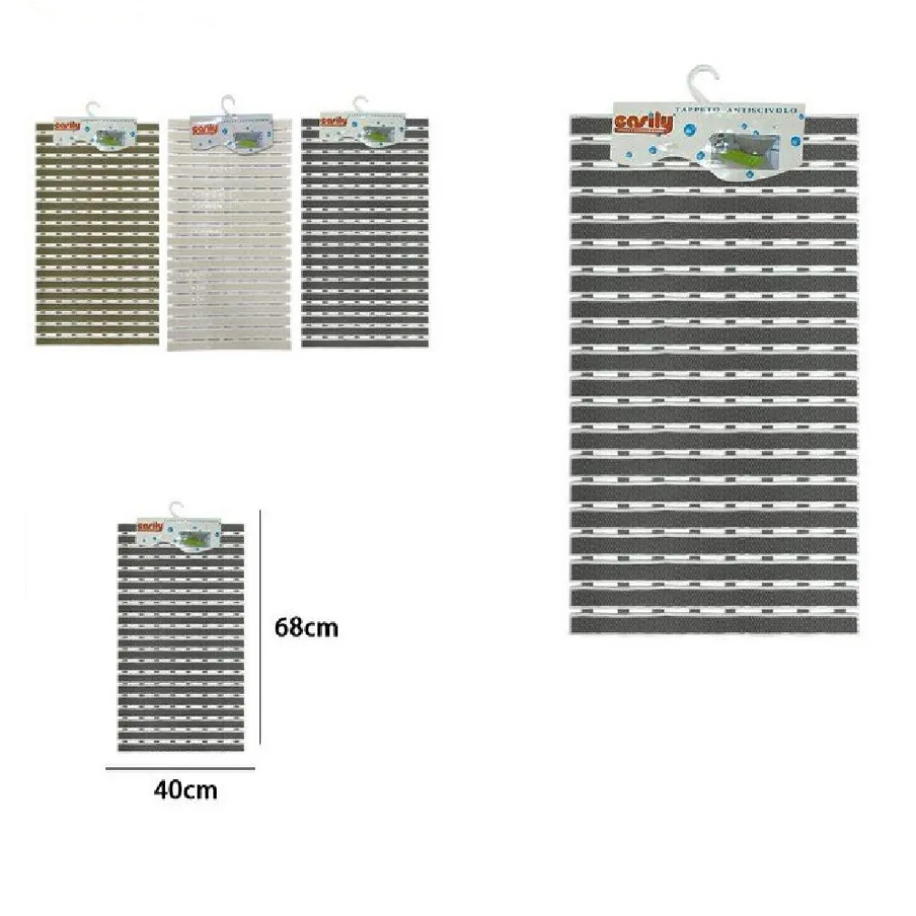TAPPETO ANTISCIVOLO TAPPETINO PER VASCA BAGNO DOCCIA 68 X 40CM 59311 VARI COLORI