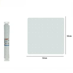 TAPPETO BIANCO TAPPETINO PVC ANTISCIVOLO PER VASCA BAGNO DOCCIA 52 X 52 CM 79762