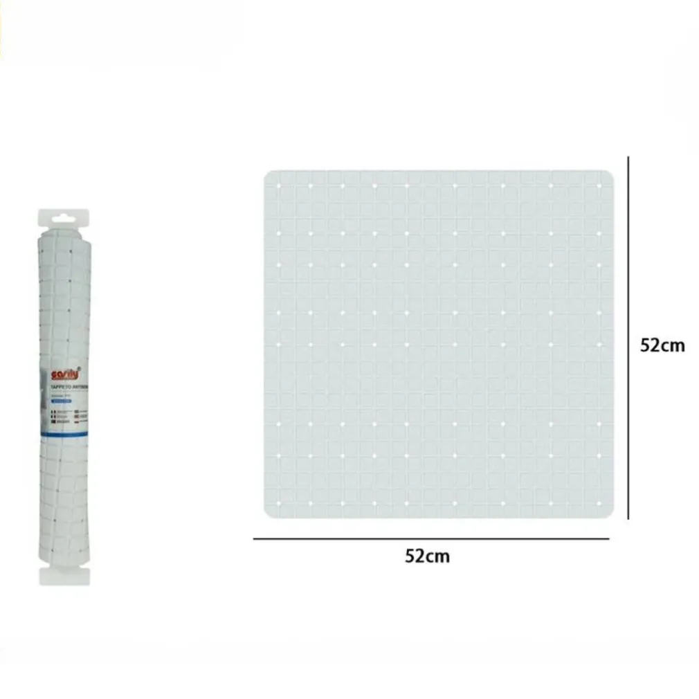 TAPPETO BIANCO TAPPETINO PVC ANTISCIVOLO PER VASCA BAGNO DOCCIA 52 X 52 CM 79762