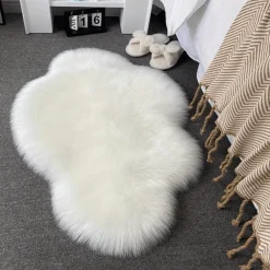 TAPPETO CUTE NUVOLA PELLICCIA FLUFFY VARI COLORI LIVING STANZA DA LETTO 83X113CM