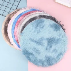 TAPPETO CUTE PELLICCIA FLUFFY VARI COLORI LIVING STANZA DA LETTO SALONE 90X90 CM