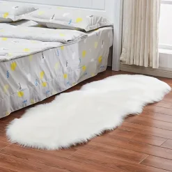 TAPPETO CUTE RETTANGOLARE PELLICCIA FLUFFY COLORI LIVING CAMERA LETTO 60X180 CM