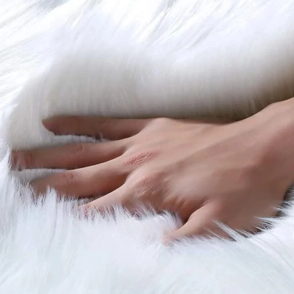 TAPPETO CUTE RETTANGOLARE PELLICCIA FLUFFY COLORI LIVING CAMERA LETTO 120x180 CM