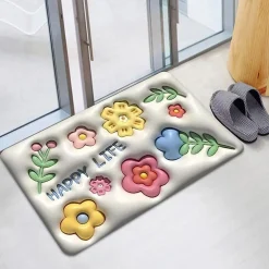 TAPPETO 3D BAGNO ANTISCIVOLO ASCIUGATURA RAPIDA MORBIDO ASSORBENTE 38X58CM 87223