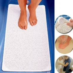 TAPPETO DOCCIA ANTISCIVOLO ANTIMUFFA MORBIDO TAPPETINO IN GOMMA BIANCO 40X70CM