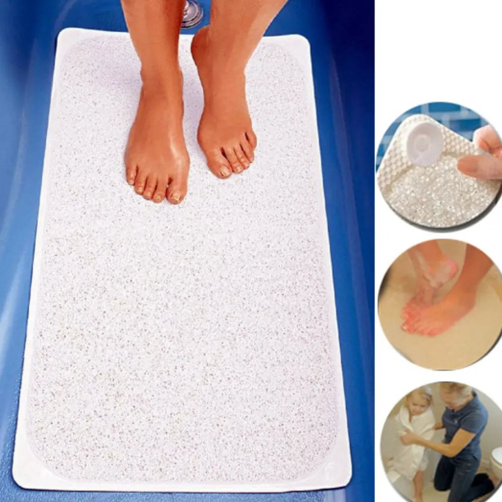 TAPPETO DOCCIA ANTISCIVOLO ANTIMUFFA MORBIDO TAPPETINO IN GOMMA BIANCO 40X70CM