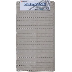 TAPPETO DOCCIA VASCA BAGNO ANTISCIVOLO 38X68 CM RETTANGOLARE A RIGHI BEIGE 54084