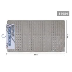 TAPPETO DOCCIA VASCA BAGNO ANTISCIVOLO 38X68 CM RETTANGOLARE A RIGHI BEIGE 54084
