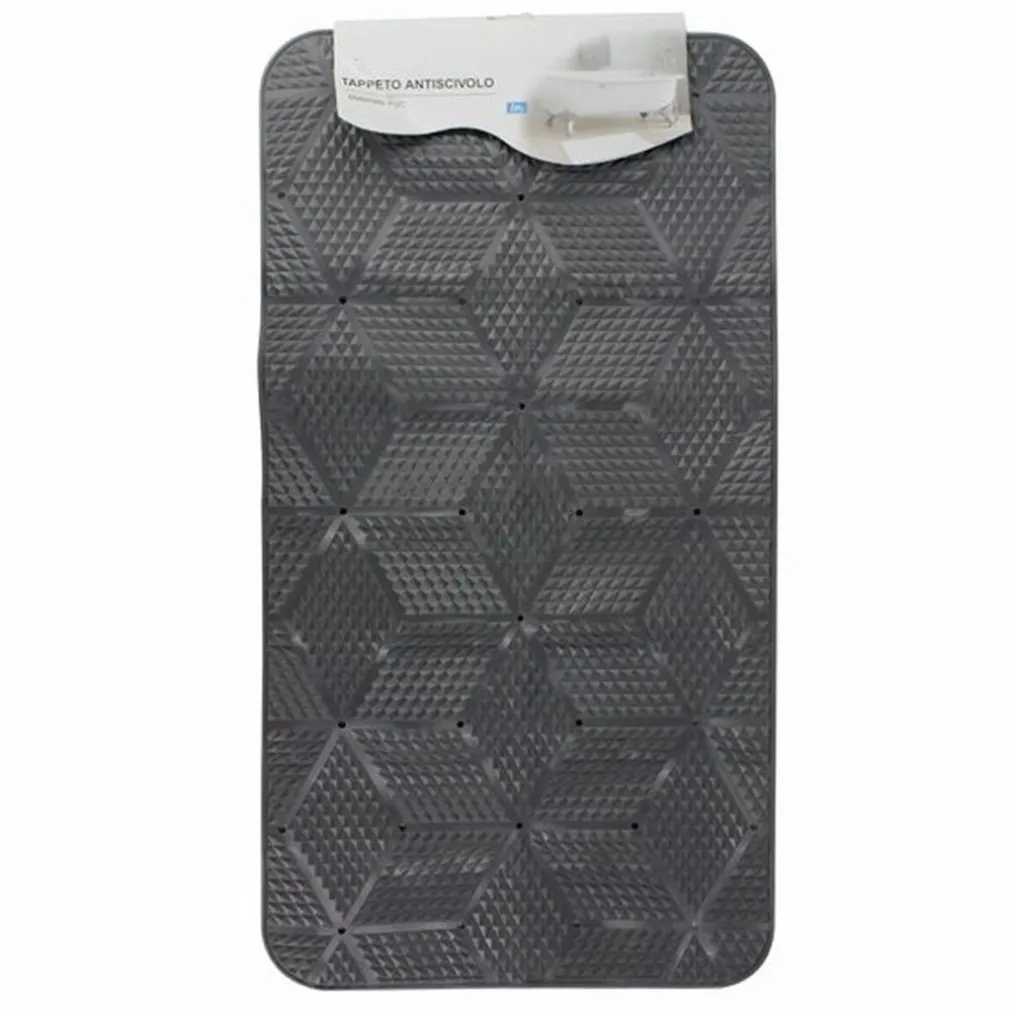 TAPPETO IN PVC ANTISCIVOLO VASCA DA BAGNO DOCCIA 70X37CM EFFETTO GEOMETRICO 59621