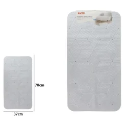 TAPPETO IN PVC ANTISCIVOLO PER VASCA DA BAGNO DOCCIA 70X37CM EFFETTO GEOMETRICO 59619