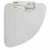 TAPPETO IN PVC ANTISCIVOLO TRIANGOLARE BIANCO VASCA BAGNO DOCCIA 50 X 70CM 79732