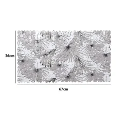 TAPPETO IN PVC CON STAMPA TROPICALE ANTISCIVOLO VASCA BAGNO DOCCIA 67X36CM 87073