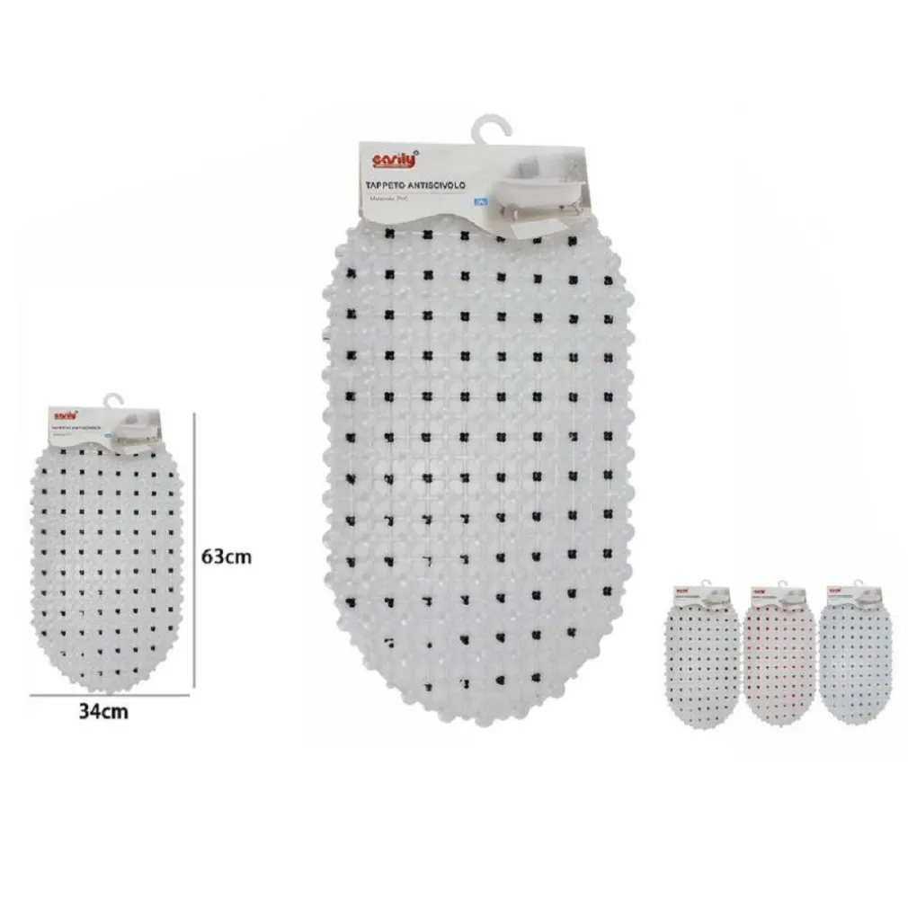 TAPPETO IN PVC TAPPETINO ANTISCIVOLO PER VASCA DA BAGNO DOCCIA 63 X 34 CM 59632