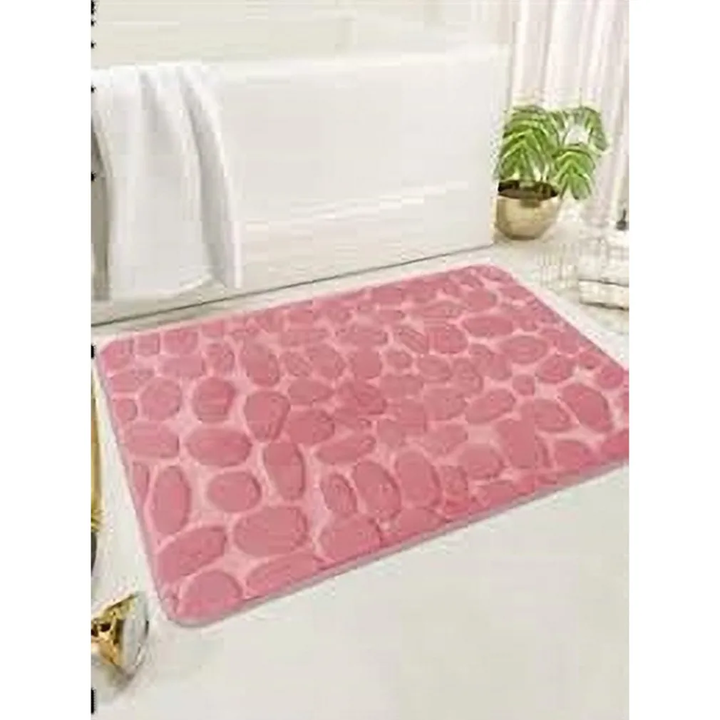 TAPPETO IN TESSUTO TAPPETINO ARREDO BAGNO ANTISCIVOLO 50X80CM EFFETTO SASSI 79449