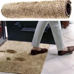 TAPPETO MAGICO ANTISCIVOLO MARRONE MAT ZERBINO SUPER ASSORBENTE LAVABILE INGRESSO
