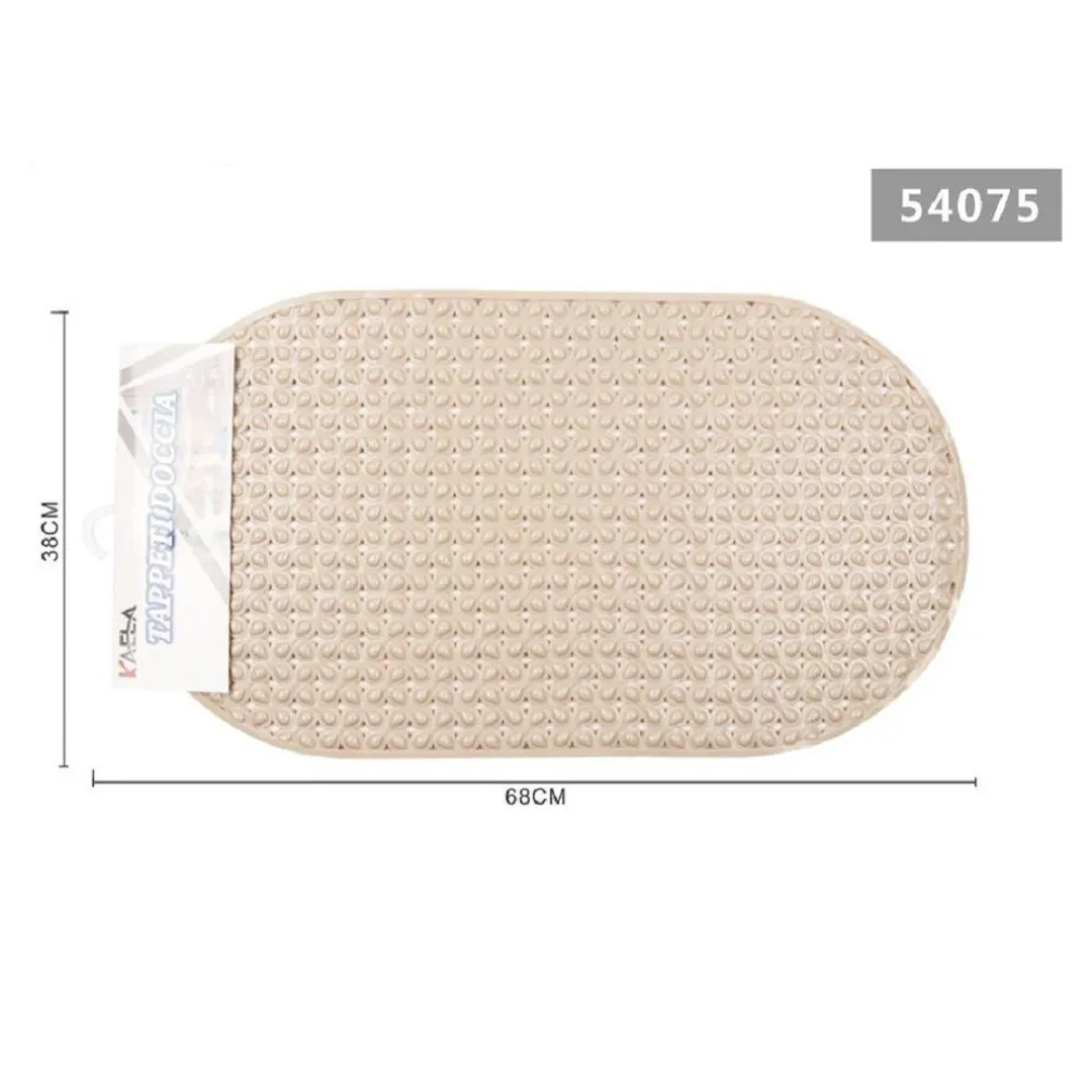 TAPPETO PER DOCCIA ANTISCIVOLO 68 X 38 CM TAPPETINO VASCA DA BAGNO BEIGE 54075