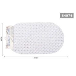 TAPPETO PER DOCCIA ANTISCIVOLO 68X38CM TAPPETINO VASCA DA BAGNO BIANCO 54074
