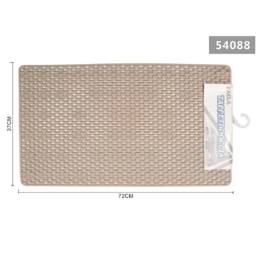 TAPPETO PER DOCCIA TAPPETINO VASCA DA BAGNO RETTANGOLARE 37 X 72 CM BEIGE 54088