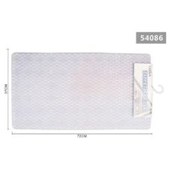 TAPPETO PER DOCCIA TAPPETINO VASCA DA BAGNO RETTANGOLARE 37 X 72 CM BIANCA 54086