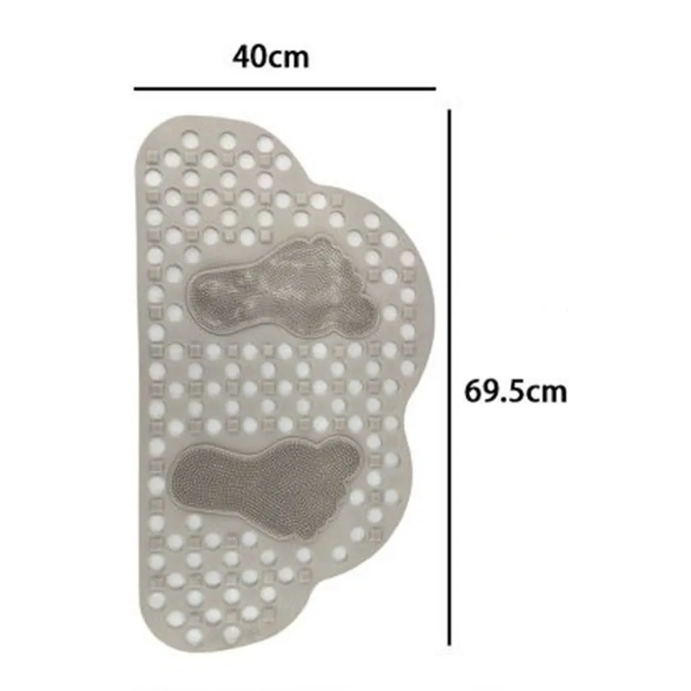 TAPPETO PER VASCA BAGNO DOCCIA ANTISCIVOLO FORMA NUVOLA CON IMPRONTE PIEDI 40X69,5CM 10788