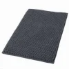 TAPPETO TAPPETINO ANTISCIVOLO PER BAGNO ARREDO 40 X 70CM NERO GRIGIO SCURO 69743