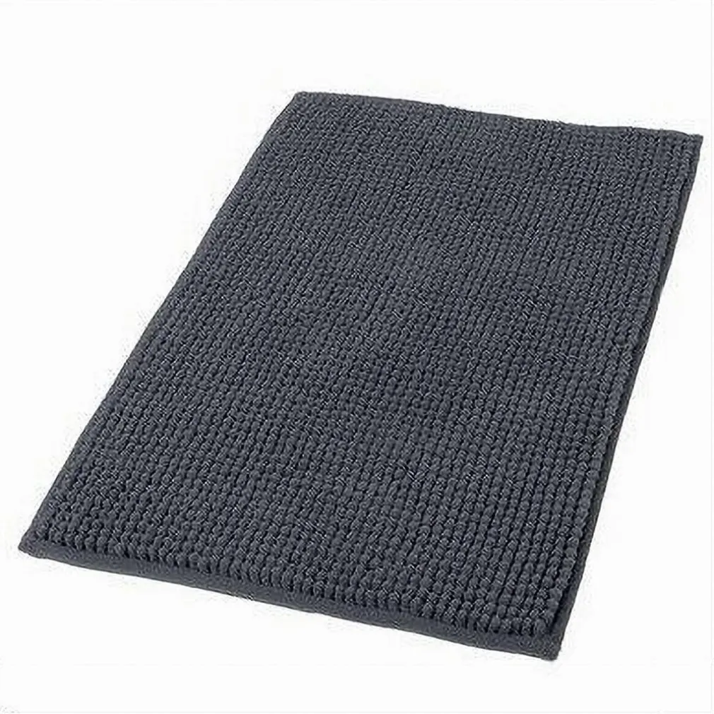 TAPPETO TAPPETINO ANTISCIVOLO PER BAGNO ARREDO 40 X 70CM NERO GRIGIO SCURO 69743