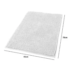 TAPPETO TAPPETINO ANTISCIVOLO PER ARREDO BAGNO 45 X 70 CM COLORE BIANCO 79915