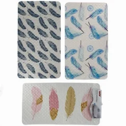 TAPPETO TAPPETINO ANTISCIVOLO PER BAGNO ARREDO FANTASIA CON PIUME 38X70CM 59500