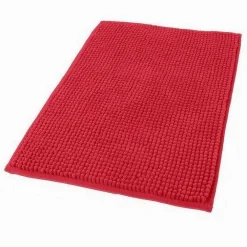 TAPPETO TAPPETINO ANTISCIVOLO PER BAGNO ARREDO 45 X 75 CM ROSSO IN TESSUTO 69908