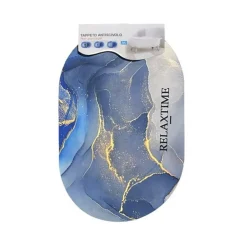 TAPPETO TAPPETINO ANTISCIVOLO DA BAGNO DOCCIA OVALE MORBIDO ASSORBENTE 38X58CM 87225