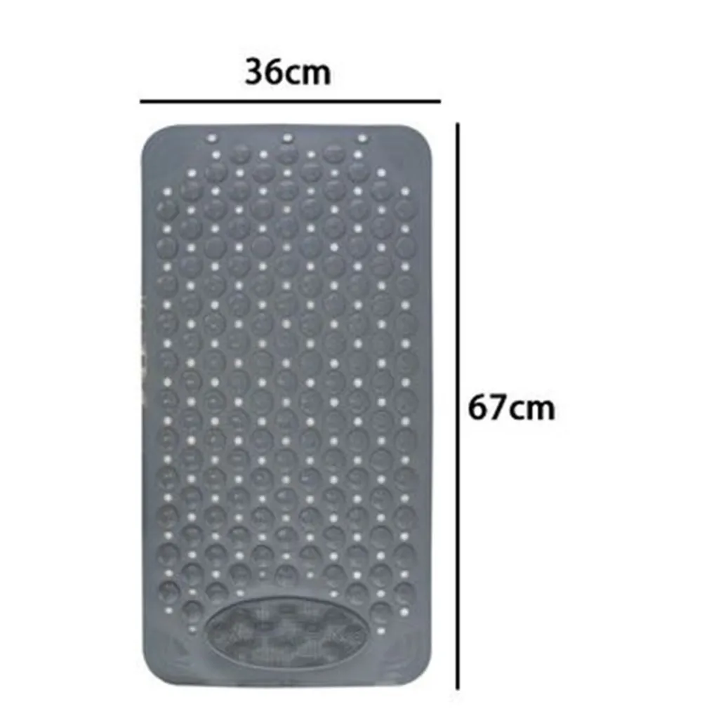 TAPPETO TAPPETINO ANTISCIVOLO GRIGIO PER VASCA DA BAGNO DOCCIA 67 X 36 CM 87558