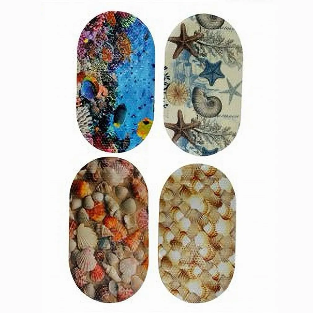 TAPPETO TAPPETINO ANTISCIVOLO ARREDO BAGNO TEMA MARINO CONCHIGLIE 38X69CM 59501
