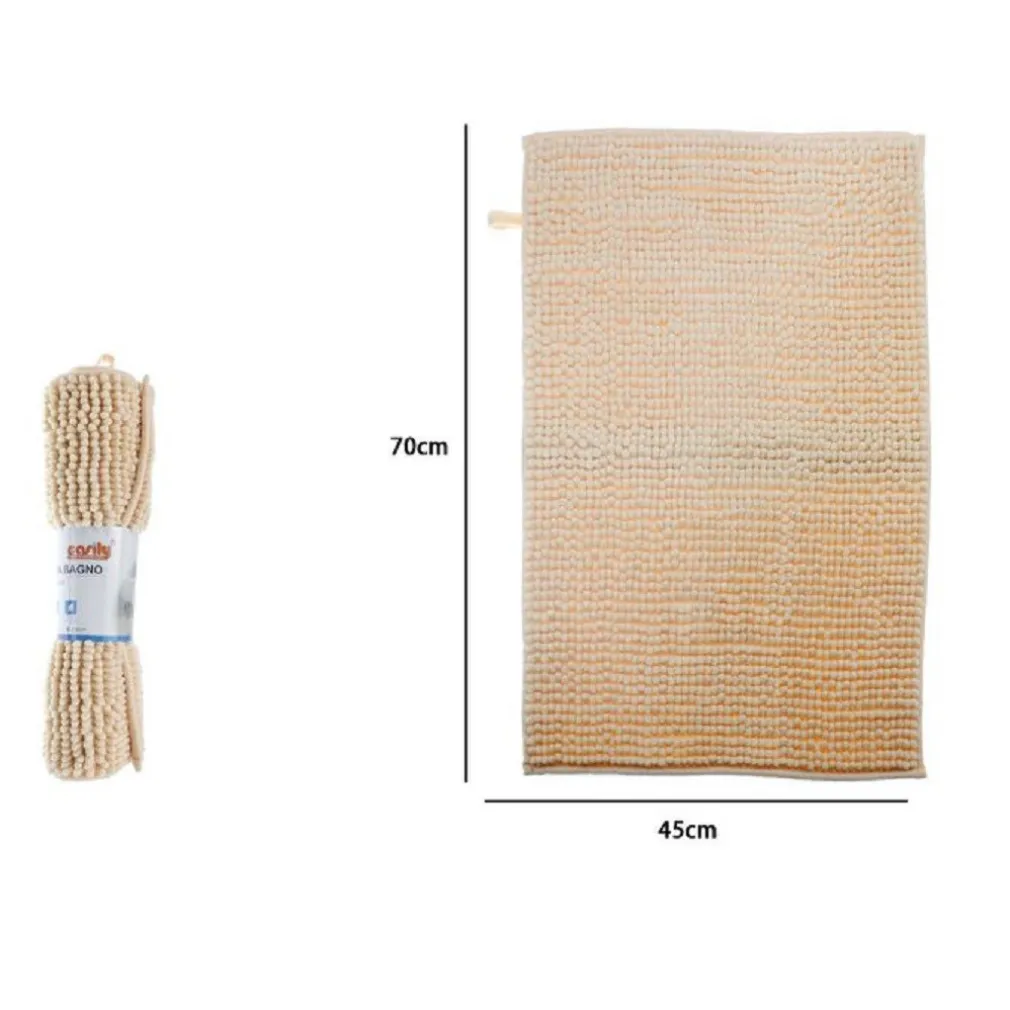 TAPPETO TAPPETINO ANTISCIVOLO PER ARREDO BAGNO 45 X 70 CM COLORE ARANCIO 79918