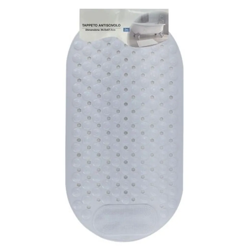 TAPPETO TAPPETINO ANTISCIVOLO PER VASCA DA BAGNO DOCCIA 34.5 X 67.5 CM BIANCO 10789
