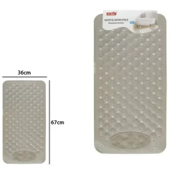 TAPPETO TAPPETINO ANTISCIVOLO TORTORA PER VASCA DA BAGNO DOCCIA 67 X 36 CM 87557