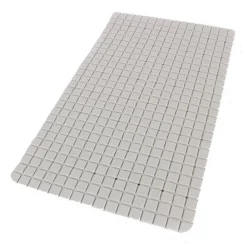 TAPPETO TAPPETINO ANTISCIVOLO BAGNO ARREDO 69 X 39CM GRIGIO CON QUADRATINI 69857